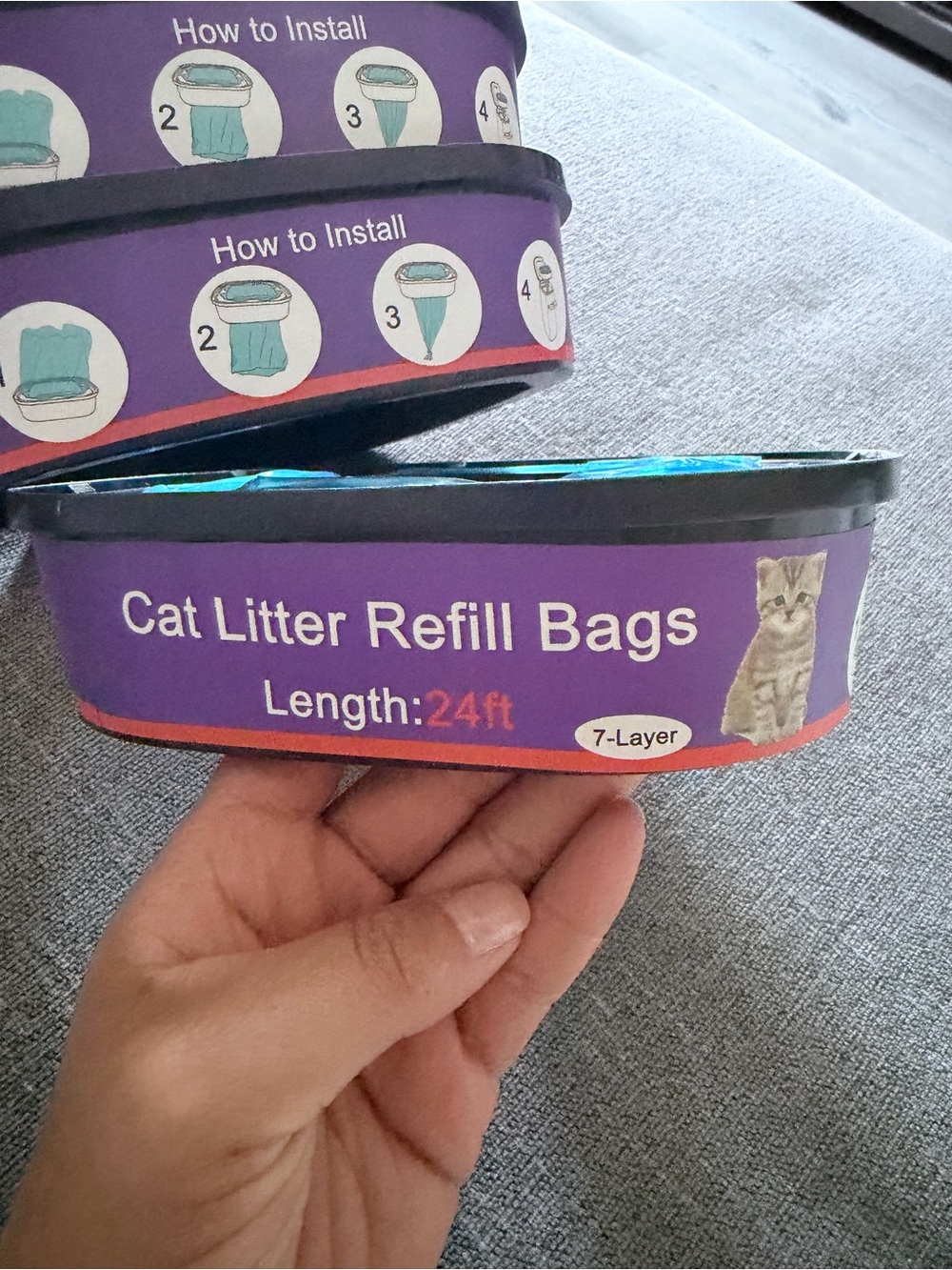 Brand new set of 3 cat litter disposal refill cartridges bag. 24ft each - Picture 5 of 5